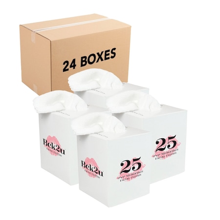 Monarch Brands Makeup Cloth Tissue Box Boxes, 24PK TB-Makeup-CS
